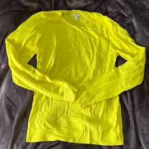 Yellow, J. Crew teddie sweater, size small